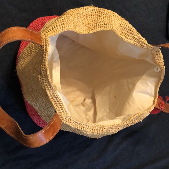 Mar y Sol Montauk Color Block Raffia Tote - Picture 3 of 4